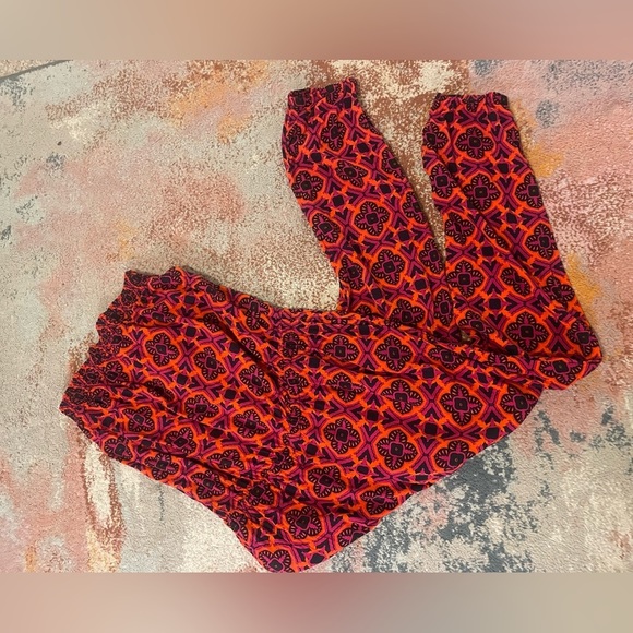 Banana Republic Strapless Patterned Jumpsuit Red Purple Navy Size 2 Pockets - Picture 5 of 6